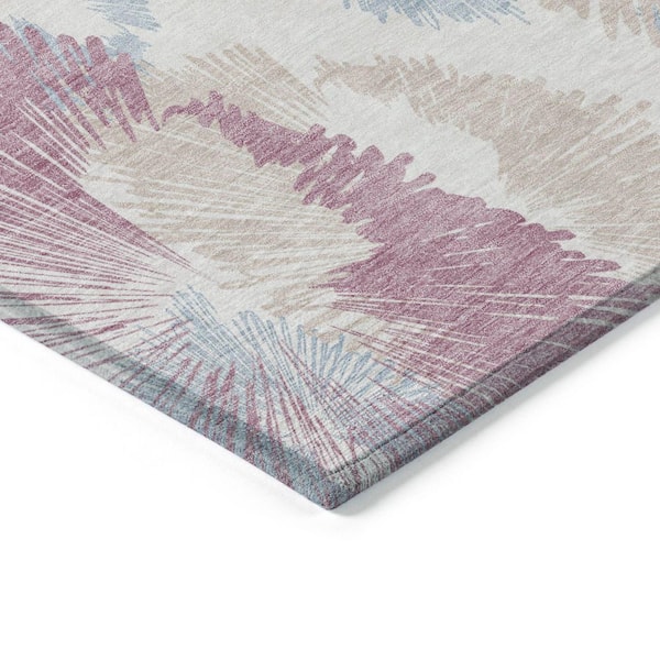 Chantille Machine Washable Indoor/Outdoor Abstract ACN2132 Blush 1 ft. 8 in. x 2 ft. 6 in. Accent Rug