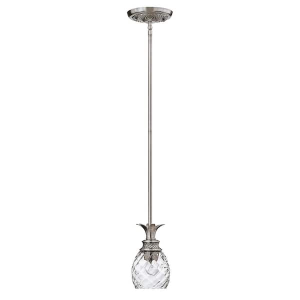 Plantation 1-Light Polished Antique Nickel Standard Mini Pendant