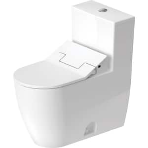 ME by Starck 1-piece 0.92 GPF Dual Flush Elongated Toilet in. White (Seat Included)