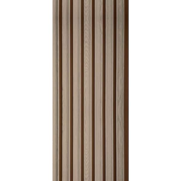 Take Home Sample-Fluted 1/2 in. x 0.25 ft. x 0.75 ft. White Simply White Glue-Up Foam Slat Wood Wall (1-Piece/Pack)