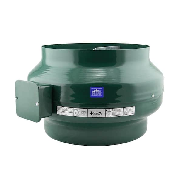 Spruce RL600 610 CFM 12 in. Inlet and Outlet Inline Ventilation Fan in Green Steel Housing
