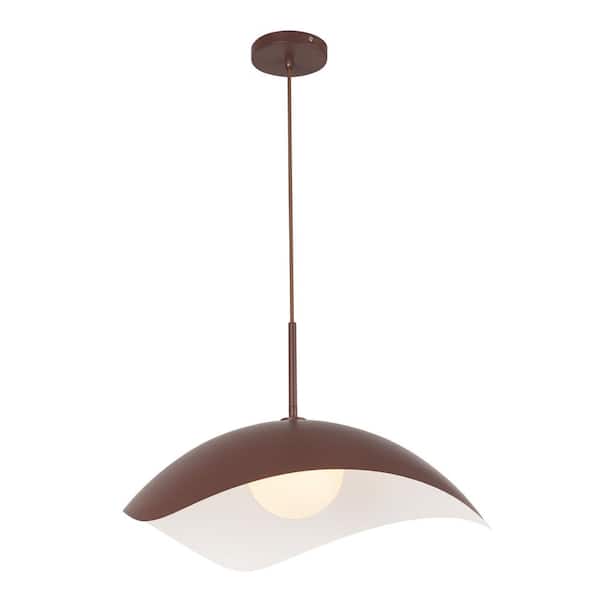 Kirby 22-in 1 Light 60-Watt Burgundy Pendant Light