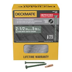 PROFIT Professional Fit Deck Screw Square Drive 1-5/8 x #6 Green Deck screw 5Lbs 