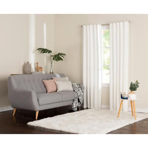Natco Wakefeild 42 in. W x 95 in. L Polyester Blackout Window Panel in Ivory