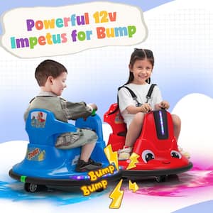 12-Volt Kids Ride on Bumper Car with Remote Control in Blue