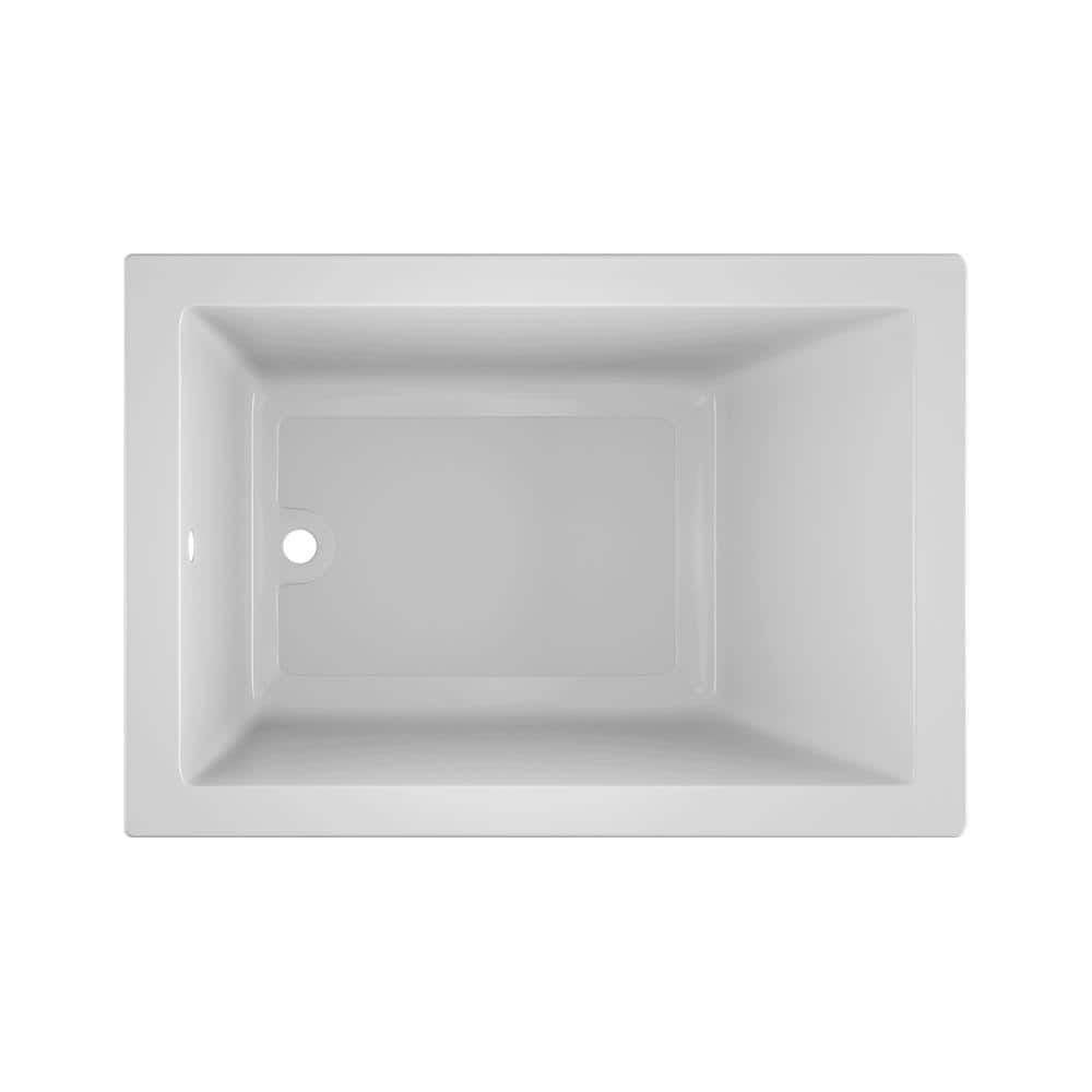 Solna 60" x 42" White Acrylic Drop-In Soaking Bathtub