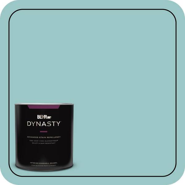 BEHR DYNASTY 1 qt. #MQ6-08 Aquifer One-Coat Hide Eggshell Enamel Interior Stain-Blocking Paint & Primer