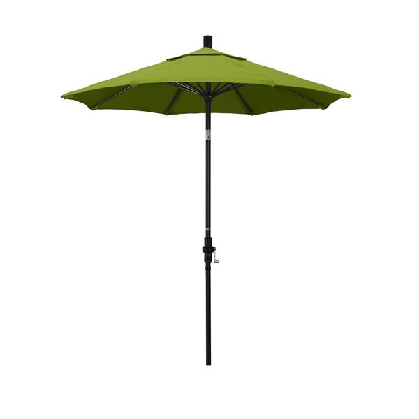 California Umbrella 7-1/2 ft. Fiberglass Collar Tilt Patio Umbrella in Kiwi Olefin