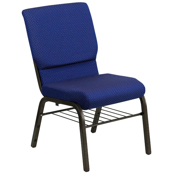 Carnegy Avenue Fabric Stackable Chair in Navy Blue