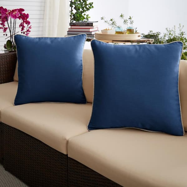 Navy outdoor throw outlet pillows