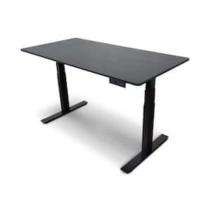 59 in. Rectangular Black Standing Desks with Adjustable Height