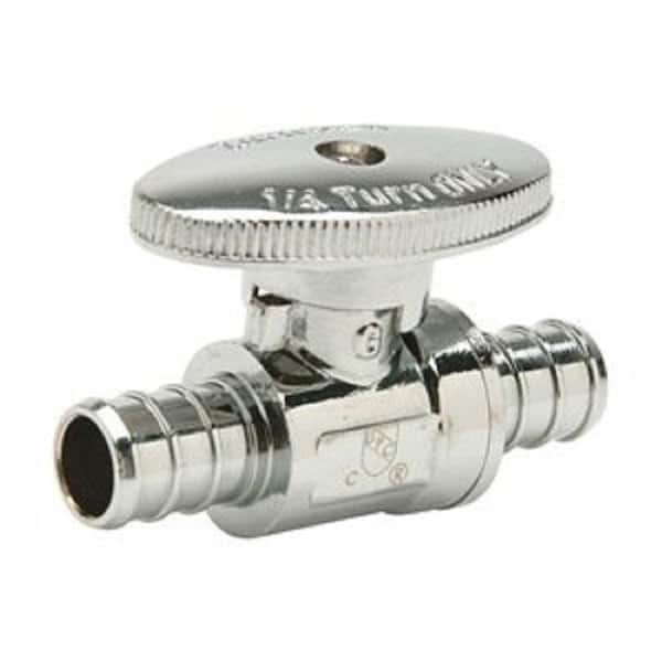 Zurn 1/2 in. Barb x 3/8 in. OD Compression PEX Brass Straight Stop Valve