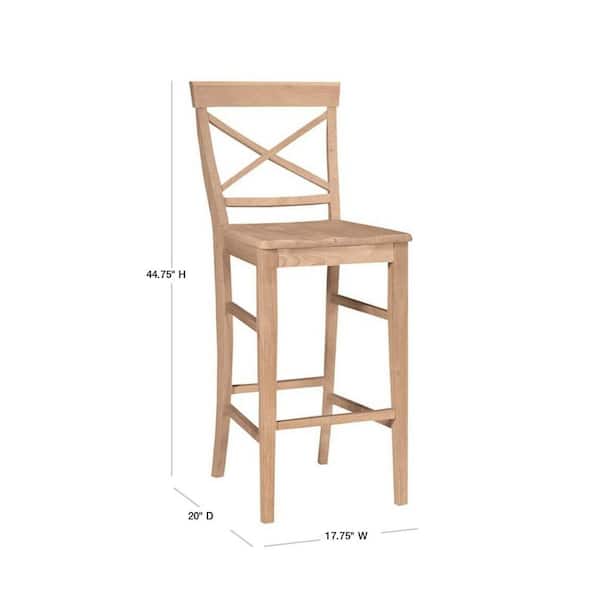 International Concepts 29 In Unfinished Wood Bar Stool S 6133 The Home Depot Unfinished Wood Bar Stool, Unfinished Furniture Stools