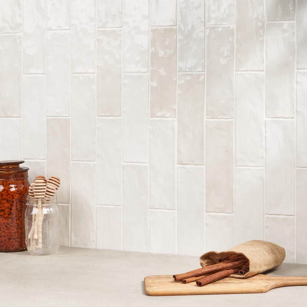 Kingston White 3" x 8" Glazed Ceramic Subway Wall Tile