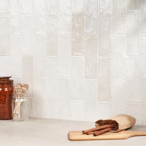 Kingston White 3 in. x 8 in. Glazed Ceramic Wall Tile (5.38 sq. ft./case)