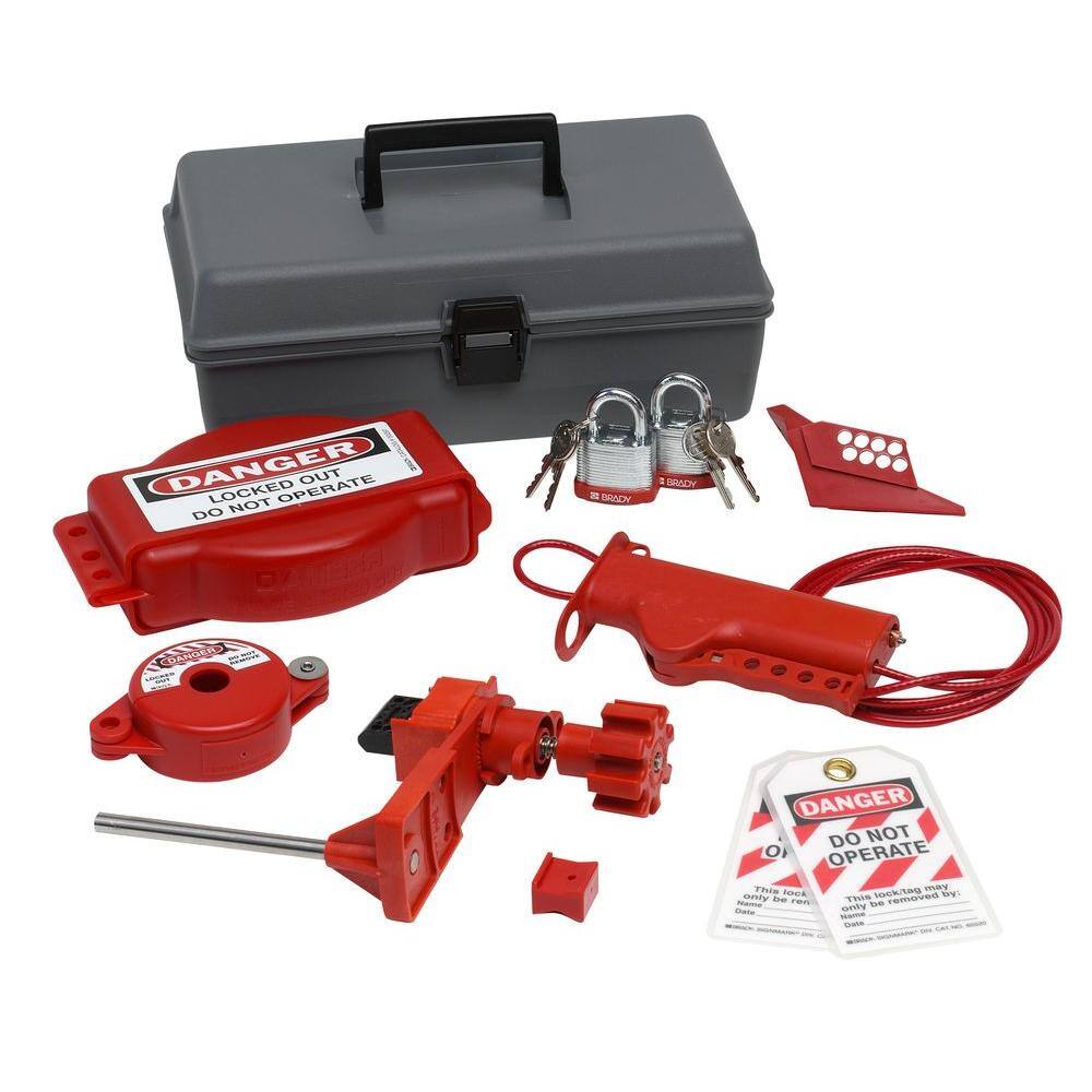 Brady Valve Lockout Toolbox Kit with Steel Padlocks and Tags 99324