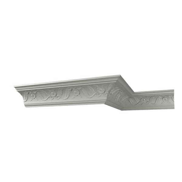 Ekena Millwork McKinney 4 in. D x 4 in. W x 12 in. L Polyurethane Crown Moulding Sample