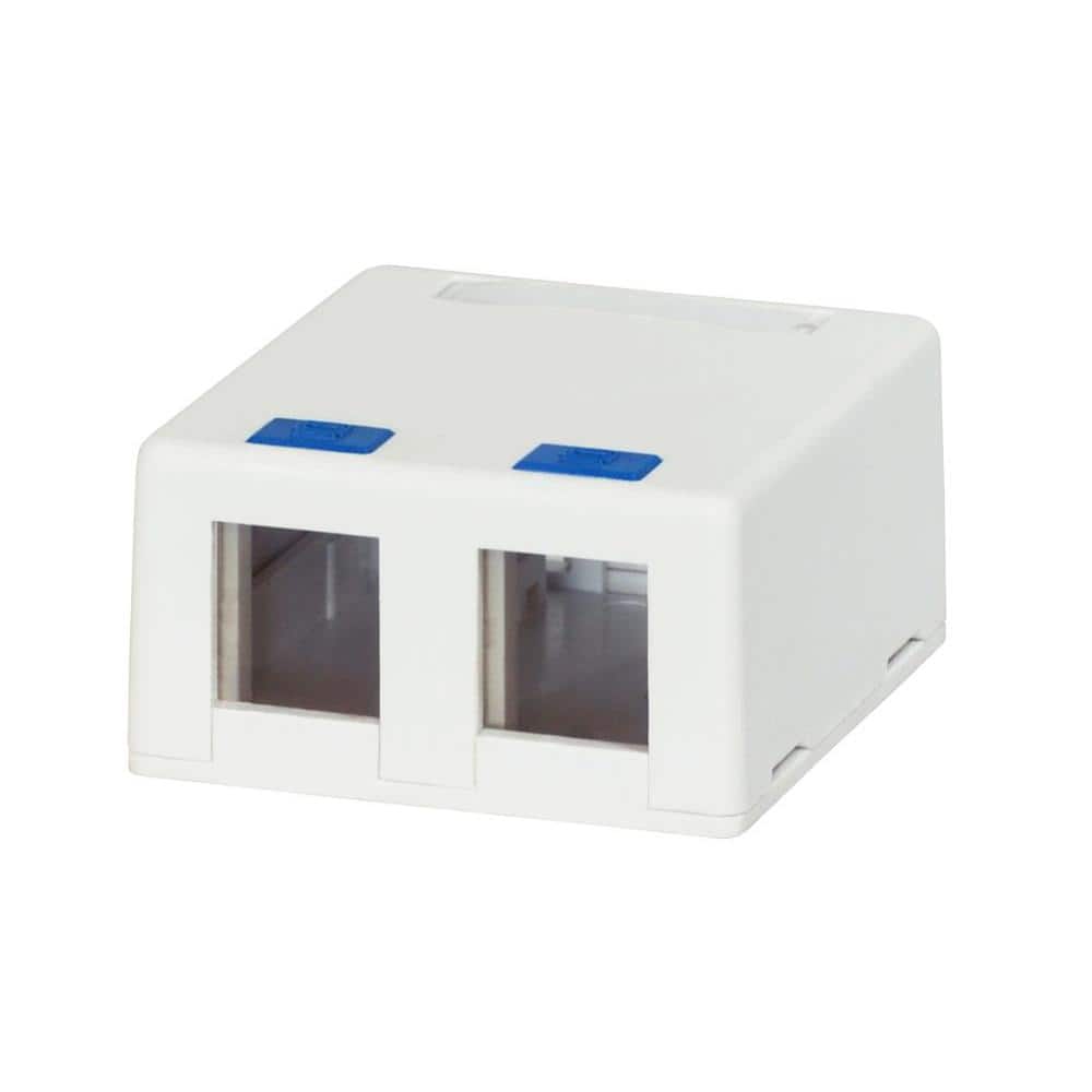 Commercial Electric 2-Port Category 5e and Category 6 Surface