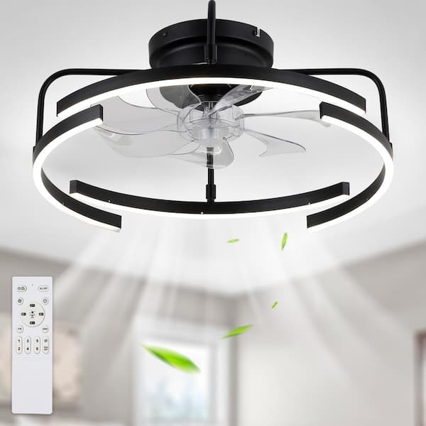 HINNIXY 16.5 in. Indoor Black Ceiling Fan Caged Ceiling Fan