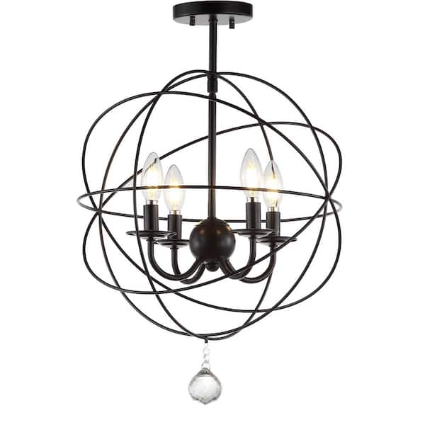 Alma 12 in. Oil Rubbed Bronze Metal LED Flush Mount