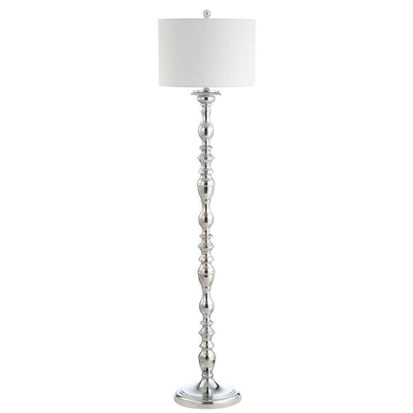 SAFAVIEH Wilhelmina 62 in. Chrome Floor Lamp