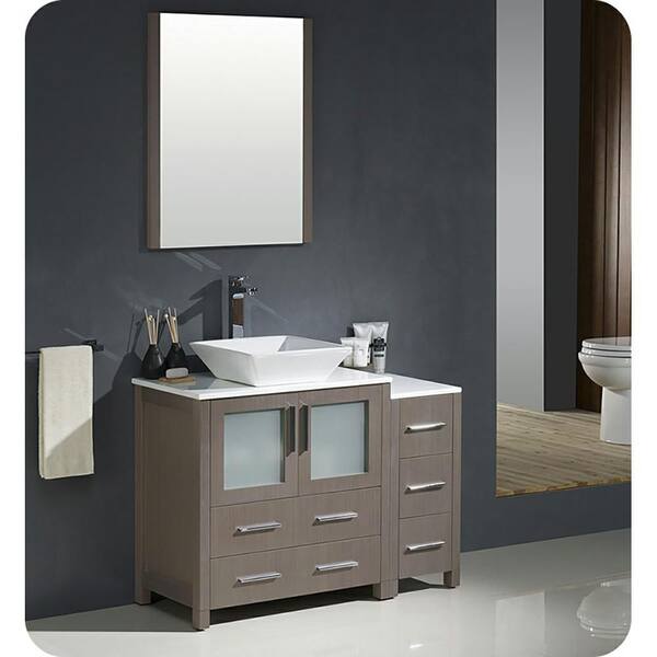 Xtreme Mats 37 in. x 19 in. Grey Bathroom Vanity Depth Under Sink