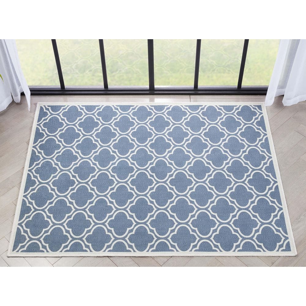 Charcoal Grey 60" x 39" Washable Chenille Area Rug