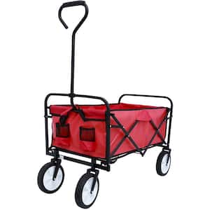 3.5 cu. ft. Steel Garden Cart, Red
