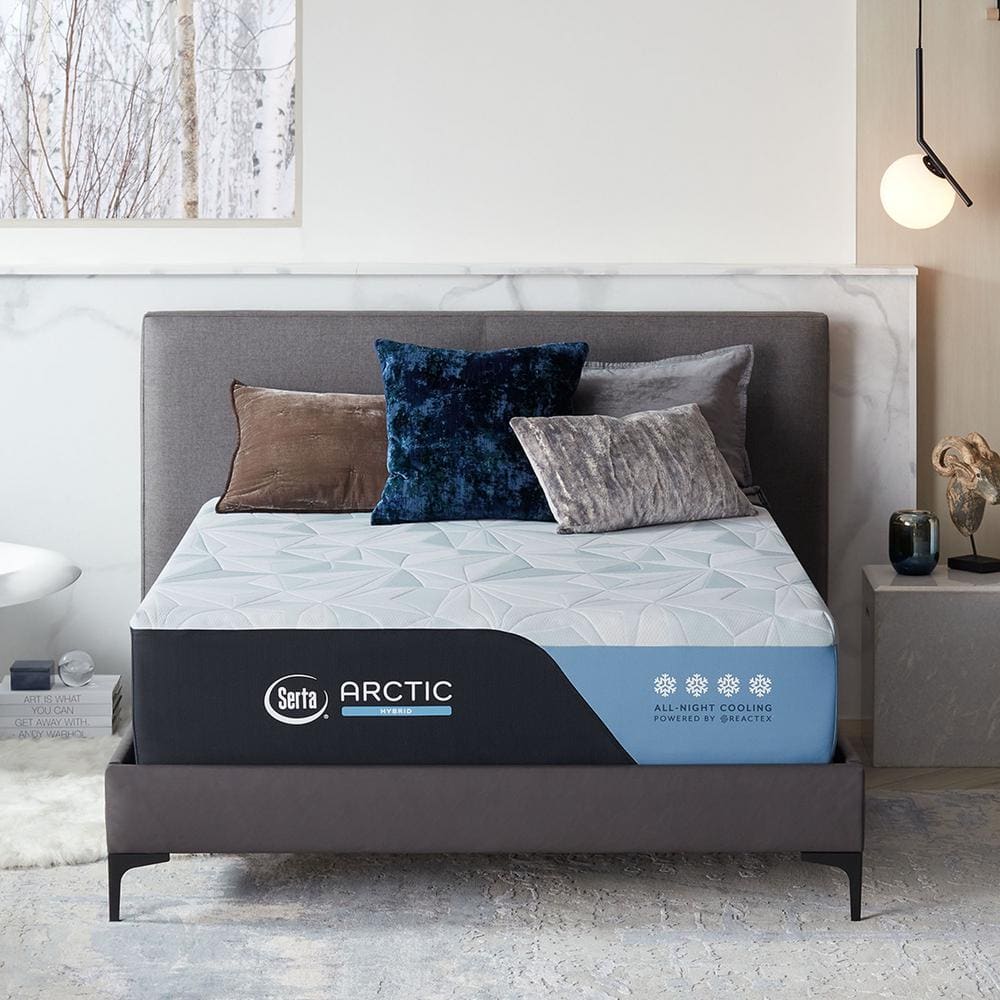 Arctic Premier Twin XL Plush 14.5 in. Mattress Set with 9 in. Foundation -  Serta, 500430828-9920