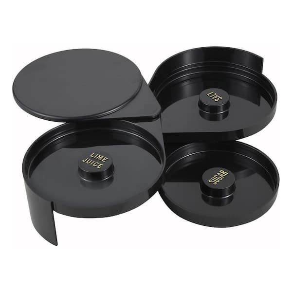 3 Tier Black Plastic Glass Rimmer