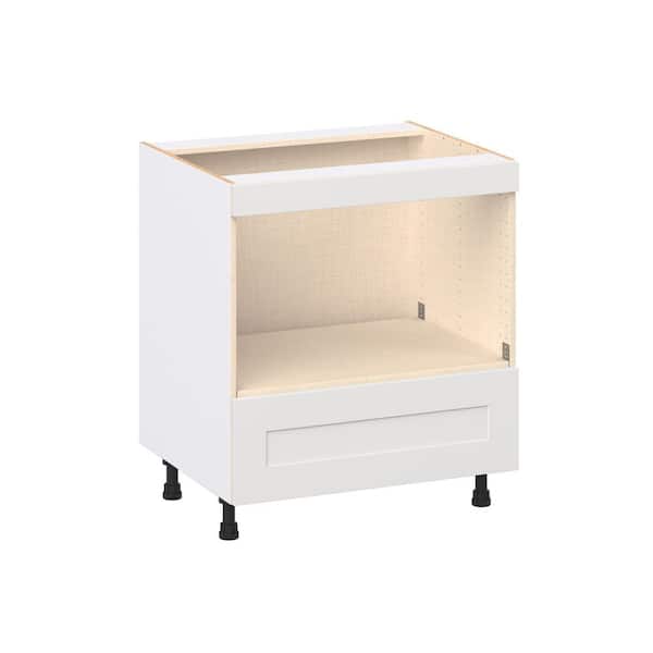 Roseland 30 in. W x 24 in. D x 34.5 in. H Assembled Shaker Mircowave Base Kitchen Cabinet in Warm White