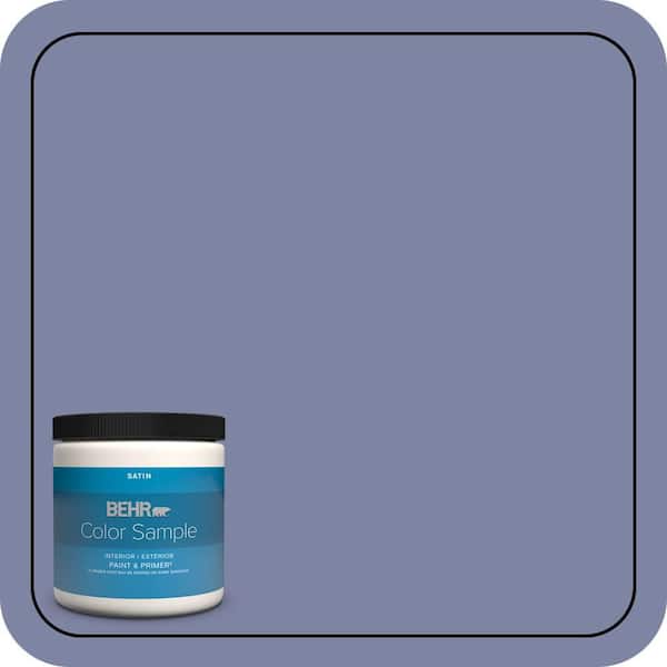 BEHR PREMIUM PLUS 8 oz. #S540-5 Velvet Curtain Satin Enamel Interior/Exterior Paint & Primer Color Sample