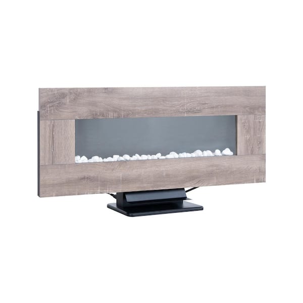 maocao hoom 8.66 in. W Metal Front Wall Mounted Electric Fireplace in Gray