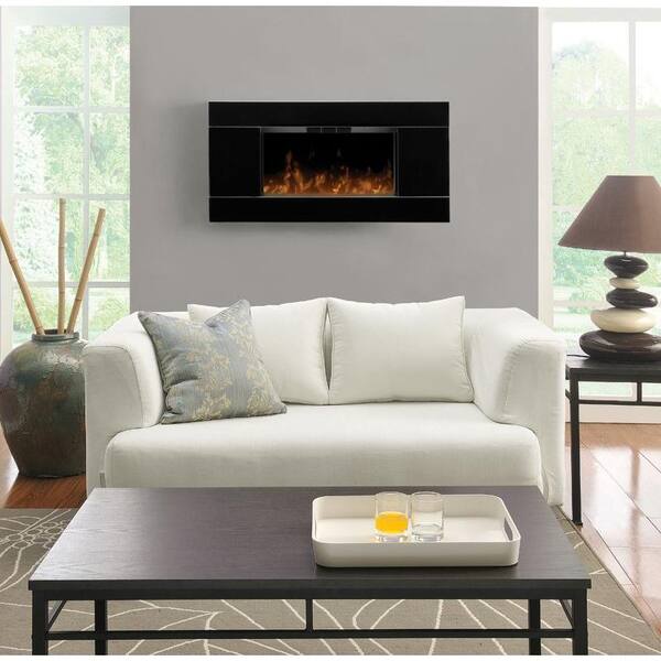 Dimplex Lane 40 in. Wall-Mount Electric Fireplace in Black-DISCONTINUED