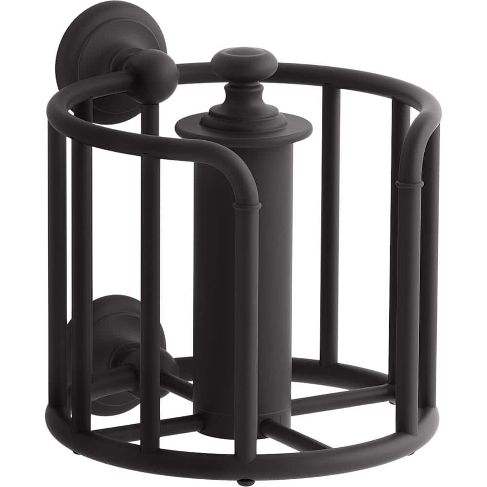 Kohler Artifacts Wall Mounted Toilet Paper Holder In Matte Black 72576 Bl The Home Depot 2002