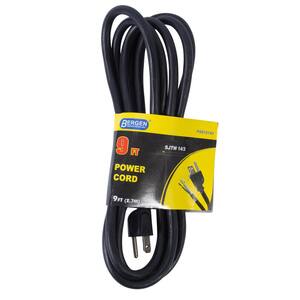 9 ft. 14/3 SJTW 3-Wire Appliance/Power Tool Cord, Black