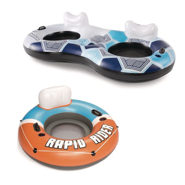 Bestway Inflatable 2 Person Lake River Pool Water Tube & River Lake Pool Tube