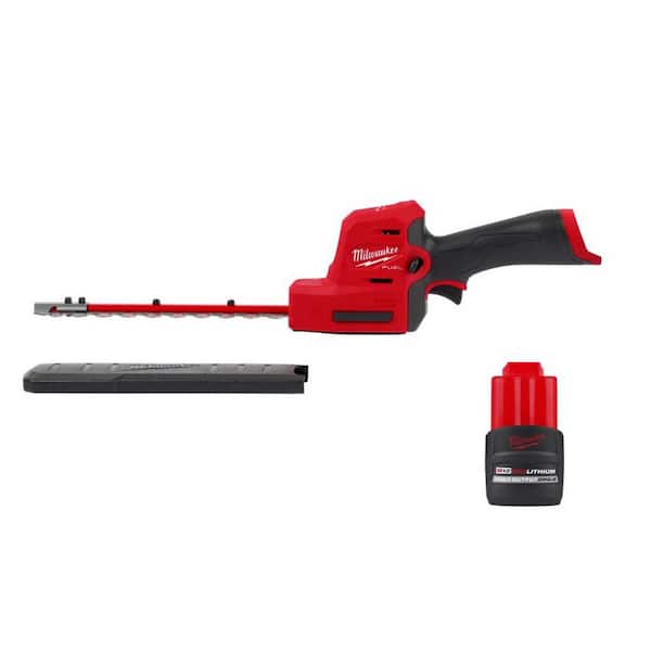 Milwaukee M12 FUEL 8 in. 12V Lithium-Ion Brushless Cordless Battery Hedge Trimmer with 2.5 Ah High Output Battery
