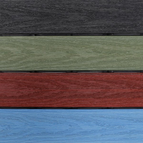 NewTechWood UltraShield Natural 1 ft. x 1 ft. Composite Quick Deck Outdoor Deck Tile in Mixed Rainbow (10 sq. ft. per Box)