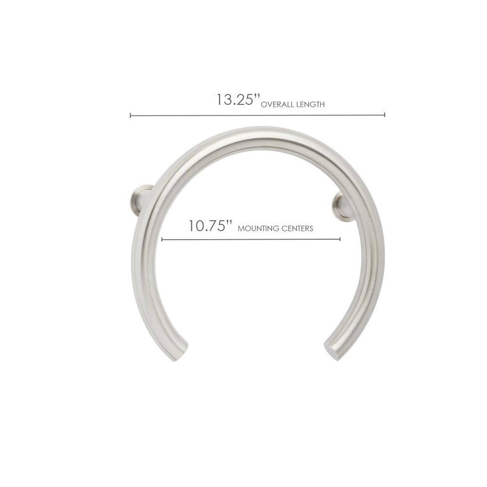 13.25'' Polished Stainless Steel Round Grab Bar