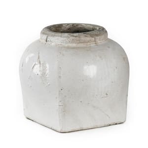 Stoneware Semi-glazed Medium Decorative Vase