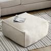 LAOTIES 32 in. x 32 in. Lounger Ottoman Foam Filled Bean Bag Chair Pouf BORING#3Bean Bag-BEIGE