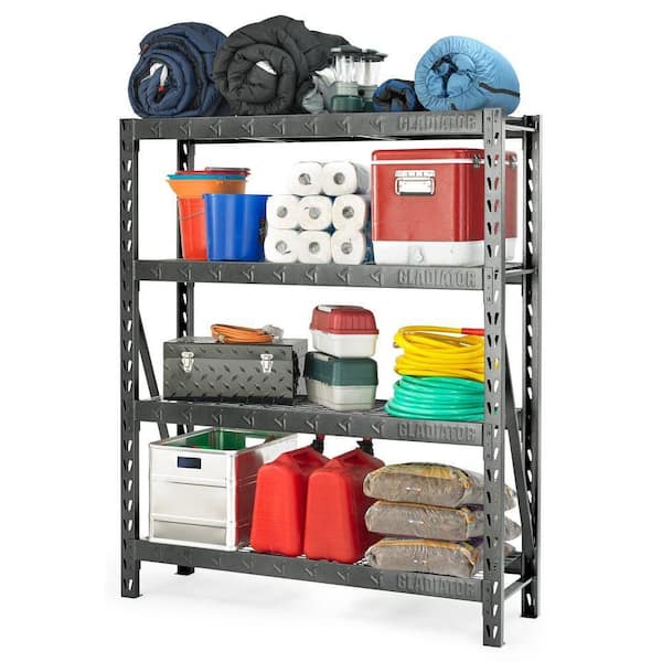 4-Tier Welded Steel Garage Storage Shelving Unit (60 in. W x 72 in. H x 18 in. D)