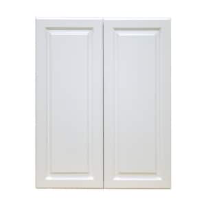 LaPort Assembled 24x36x12 in. Wall Cabinet with 2 Doors 2 Shelves in Classic White
