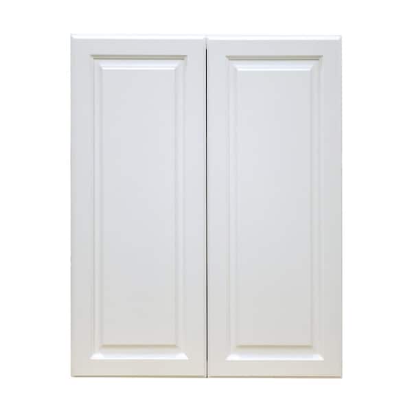 LIFEART CABINETRY Newport Ready to Assemble 30x36x12 in. 2-Door Wall Cabinet with 2-Shelves in Classic White