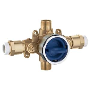 GrohSafe 3.0 Pressure Balance Valve Rough with Flush Plug with CPVC Outlets with Service Stops