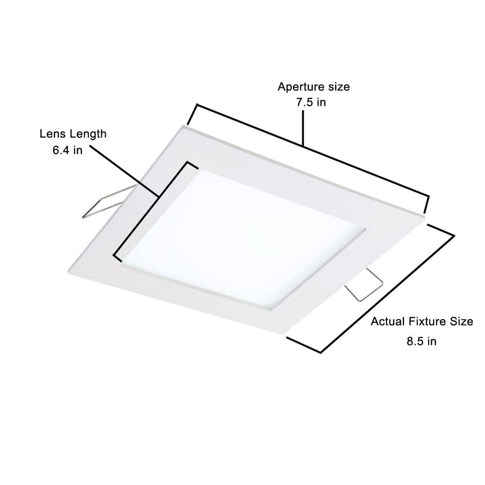 Halo Square 6" White Aluminum LED Downlight 3000K for Indoor/Outdoor