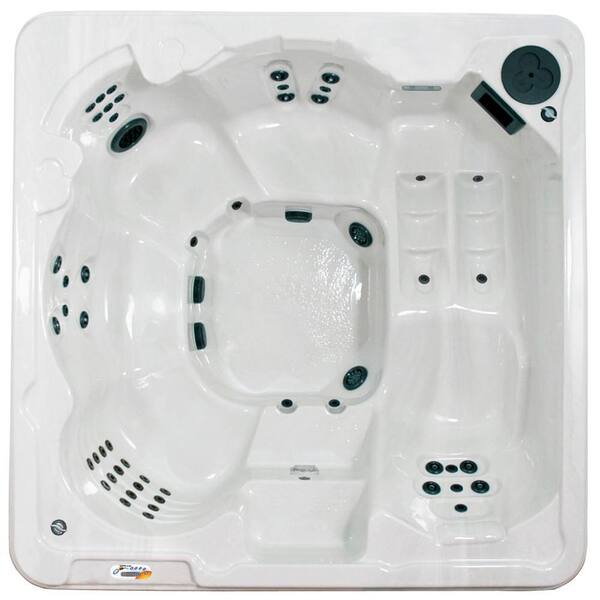 QCA Spas Cantania 6-Person 70-Jet Spa with Bromine System, LED Light, Polar Insulation, Collar Jets and Hard Cover