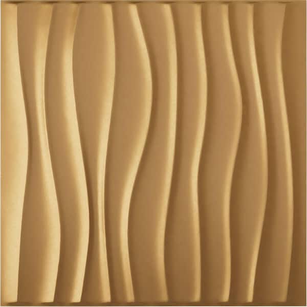 19-5/8-in W x 19-5/8-in H Shoreline EnduraWall Decorative 3D Wall Panel Gold