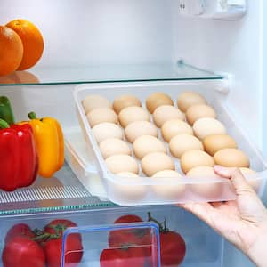 Clear Stackable Egg Containers with Lids 2 Pack, Deviled Egg Carrier Tray (Holds 48-Egg)